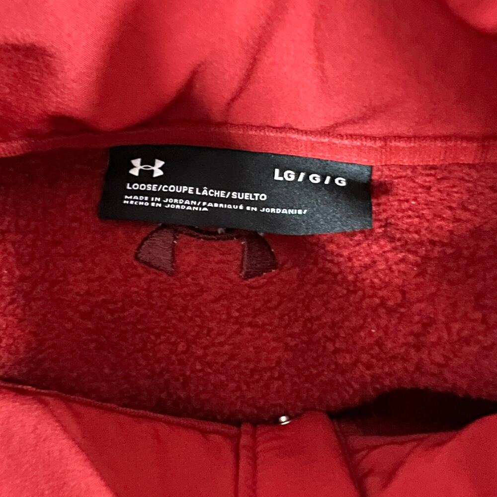 Under Armour Loose Snap Button Pullover Red Large… - image 4